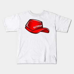 Red Ketchup Hat Kids T-Shirt